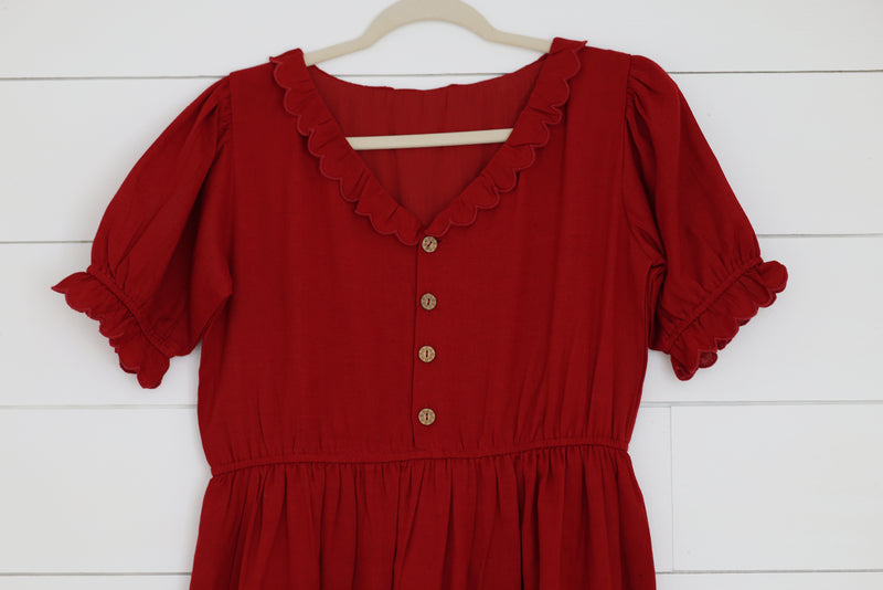 Victoria Dress - Red - Womens